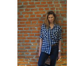 Koszula damska flanelowa oversize krótka AVA