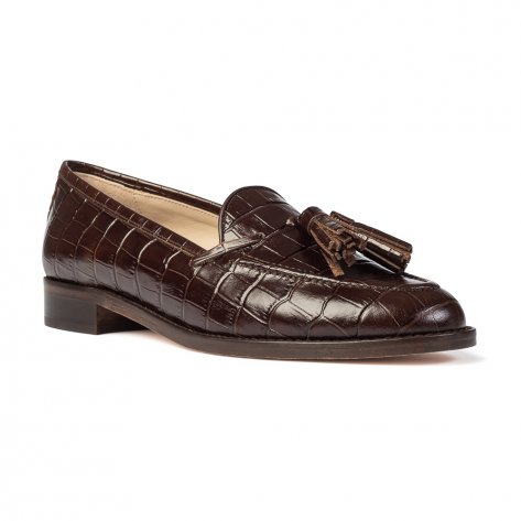 Tassel loafer brązowe z chwostami Cavaccino 