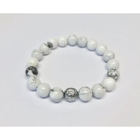 Bransoletka White Howlite